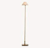 PETITE CANDLESTICK LINEN SHADE FLOOR LAMP