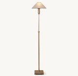 PYRAMID LINEN SHADE TELESCOPING FLOOR LAMP