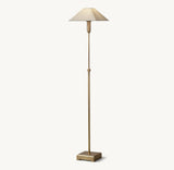 PYRAMID LINEN SHADE TELESCOPING FLOOR LAMP