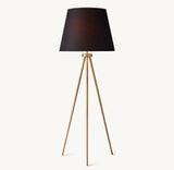 REED BLACK LINEN SHADE FLOOR LAMP