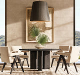 REED BLACK PLEATED BARREL PENDANT