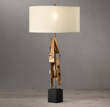 BRUTALIST TORCH-CUT BUFFET LAMP