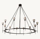 TORCHE DE VERRE ROUND CHANDELIER 70"