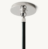BISTRO GLOBE MILK GLASS CHANDELIER 42"