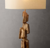 BRUTALIST CUBIST BUFFET LAMP