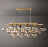 CABRETTE CLEAR GLASS LINEAR CHANDELIER 72"