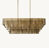 SIRENE SMOKE GLASS RECTANGULAR CHANDELIER 59"