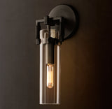 MACHINIST GLASS CYLINDER SCONCE 9"