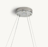 CRYSTAL HALO CLEAR ROUND LED CHANDELIER 72"