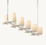 PAUILLAC FABRIC SHADE LINEAR CHANDELIER 49"