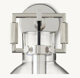 MACHINIST GLASS CLOCHE SCONCE 10"