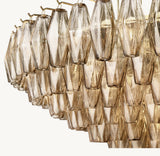CHIARA SMOKE GLASS TIERED ROUND CHANDELIER 37"