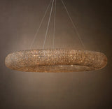 CRYSTAL HALO SMOKE ROUND LED CHANDELIER 59"