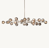 BOULE DE CRISTAL SMOKE GLASS OVAL CHANDELIER 72"