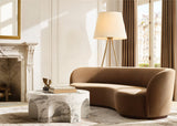 REED BLACK PLEATED SILK SHADE FLOOR LAMP