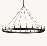 CAMINO VINTAGE CANDELABRA ROUND CHANDELIER 50"
