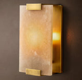 HAND-CARVED ALABASTER SCONCE