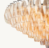 CHIARA CLEAR GLASS TIERED ROUND CHANDELIER 37"