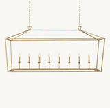 19TH C. ENGLISH OPENWORK RECTANGULAR CHANDELIER 72"