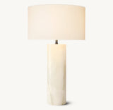 Sarezzo Cylindrical Stone Table Lamp