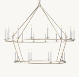 19TH C. ENGLISH OPENWORK TWO-TIER ROUND CHANDELIER 62"