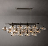 CABRETTE CLEAR GLASS LINEAR CHANDELIER 72"