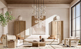 GLASS GLOBE MOBILE CLUSTER CHANDELIER 44"