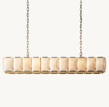 HARLOW CALCITE RECTANGULAR CHANDELIER 74"