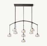 HEMISPHERE LINEAR CHANDELIER 54"