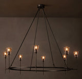 TORCHE DE VERRE ROUND CHANDELIER 58"