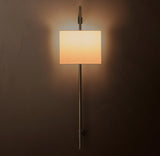 VELA ROUND BAR SCONCE - RECTANGULAR SHADE