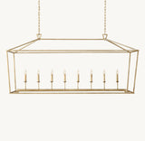 19TH C. ENGLISH OPENWORK RECTANGULAR CHANDELIER 72"