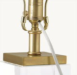 SQUARE COLUMN CRYSTAL TABLE LAMP