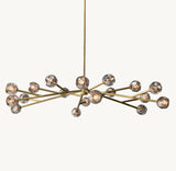 BOULE DE CRISTAL SMOKE GLASS ROUND CHANDELIER 72"