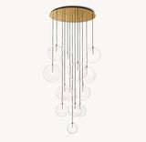 GLASS GLOBE MOBILE CLUSTER CHANDELIER 44"