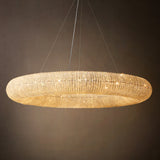 CRYSTAL HALO CLEAR ROUND LED CHANDELIER 72"