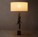 BRUTALIST TORCH-CUT BUFFET LAMP