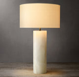 Sarezzo Cylindrical Stone Table Lamp