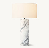 SAREZZO STONE CYLINDRICAL TABLE LAMP