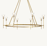 TORCHE DE VERRE ROUND CHANDELIER 58"