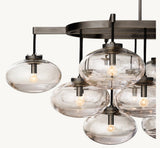 CABRETTE CLEAR GLASS LINEAR CHANDELIER 72"