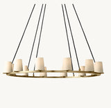 PAUILLAC FABRIC SHADE ROUND CHANDELIER 48"