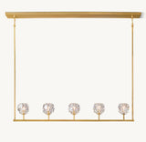 BOULE DE CRISTAL CLEAR GLASS LINEAR CHANDELIER 48"