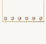 BOULE DE CRISTAL SMOKE GLASS LINEAR CHANDELIER 60"