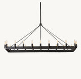 CAMINO VINTAGE CANDELABRA RECTANGULAR CHANDELIER 52"