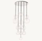 GLASS GLOBE MOBILE CLUSTER CHANDELIER 44"