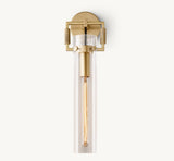 MACHINIST GLASS CYLINDER SCONCE 16"