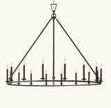 19TH C. ENGLISH OPENWORK ROUND CHANDELIER 60"