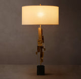 BRUTALIST TORCH-CUT BUFFET LAMP