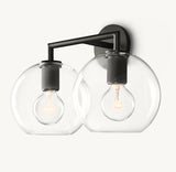 UTILITAIRE GLOBE SHADE DOUBLE SCONCE